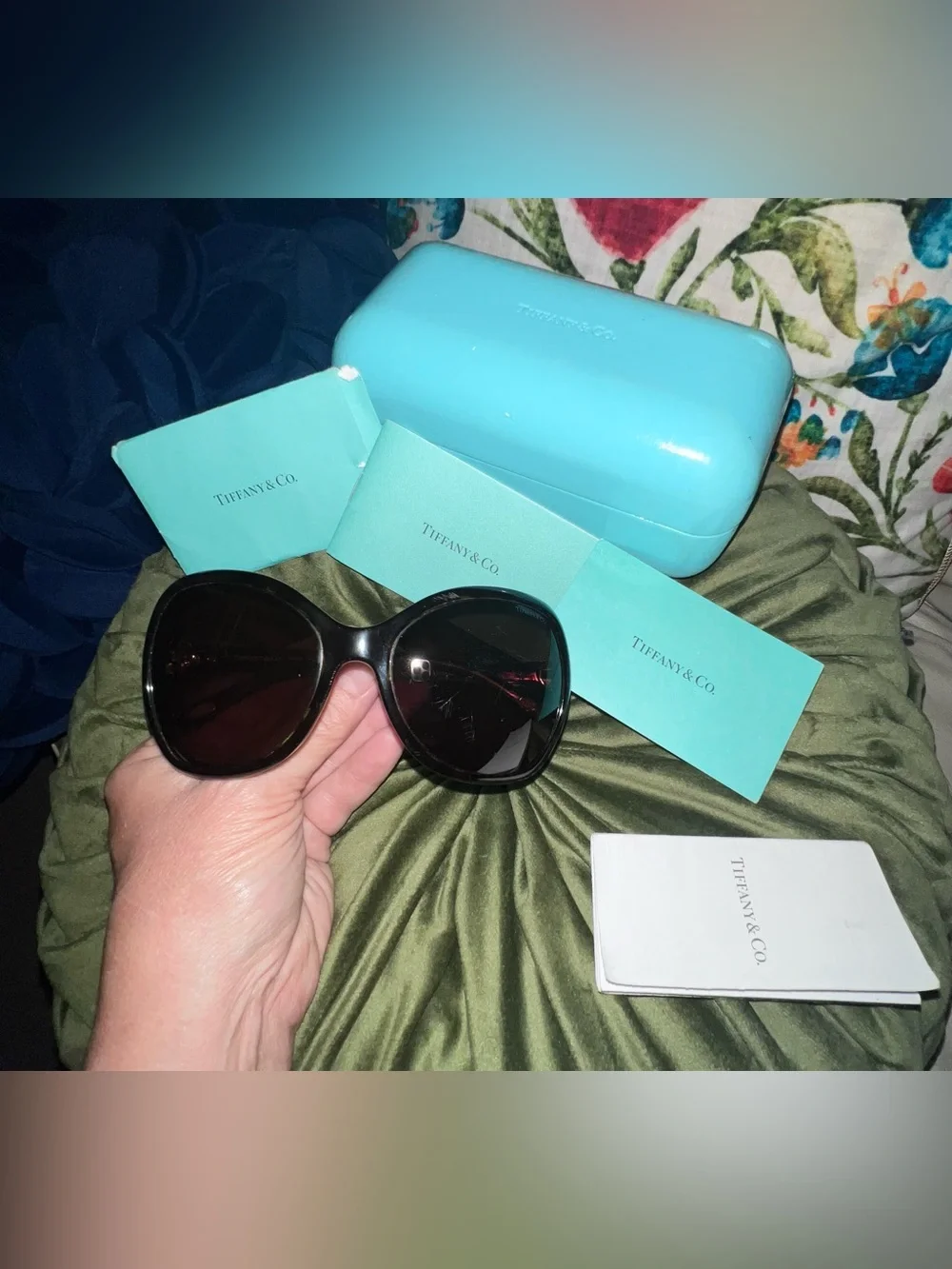 **VINTAGE** Y2K Tiffany & Co. Brown Tortoise Frame Sunglasses with Brown Lenses
